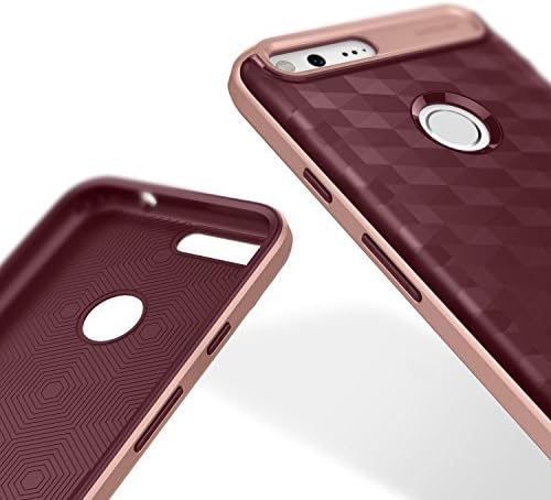 Caseology Parallax for Google Pixel XL Case (2016) - Award Winning Design - Burgundy