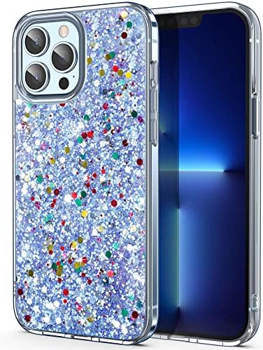ULAK Glitter Case Compatible with iPhone 11, Clear Glitter Stars Case Sparkly Soft TPU + Hard PC Bumper Cover Bling for Women Girls Protective Phone Case for iPhone 11 6.1 inches - Glitter