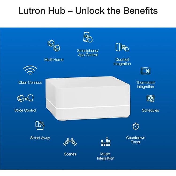 Lutron Caseta Smart Dimmer Switch and Lamp Kit, with Smart Dimmer Switch, Pico Remote, Wall Bracket, Smart Hub, and Plugin Smart Lamp Dimmer Switch, Works with Alexa, Apple Home, Google Home, 3 Way