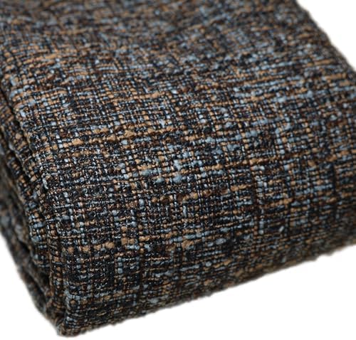 TinaKim Upholstery Fabric, Faux Linen Type Cloth Material, for Chair Sofa Couth Reupholster (Dark Grey, 3 Yard)