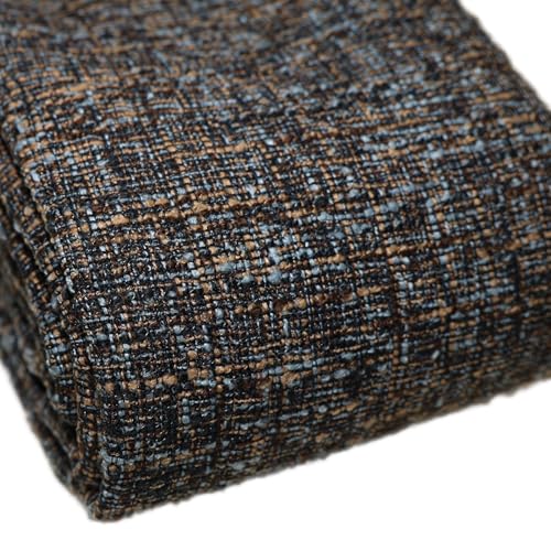 TinaKim Faux Linen Upholstery Fabric, Dark Grey, 3 Yards