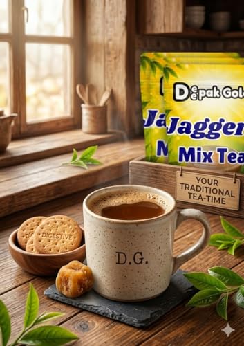 Image of Deepak Gold Premium Jaggery Mix Tea 450g | Traditional Gud Chai | Natural Sweetness | Strong & Aromatic | Resealable Zip Pack