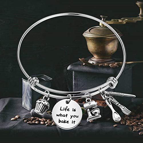 ENSIANTH Baker Gift Bake Lover Gift Life is What You Bake It Baking Gift Pastry Chef Gift Culinary Student Gifts Culinary School Graduation Gift4