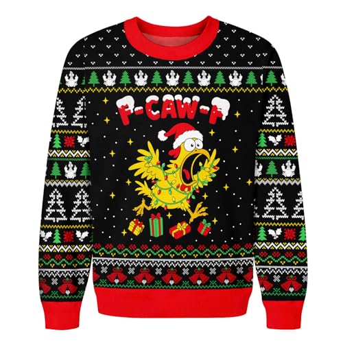 Image of 99TIMORO Funny Ugly Christmas Sweater for Men and Women, Holiday Pullover 2025, Novelty Crewneck Sweatshirt, Festive Gift