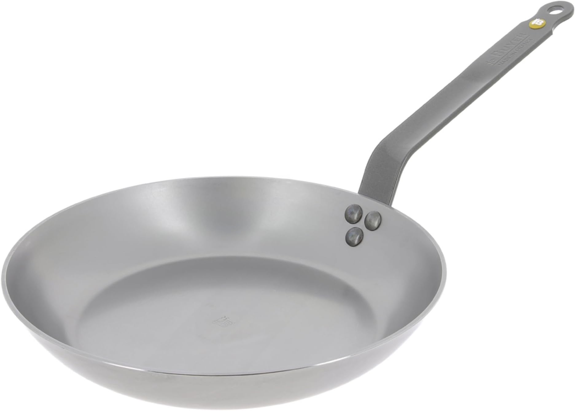 De Buyer 5610.26 Mineral B Element Round Frying Pan, 26 cm, Stainless Steel, Silver