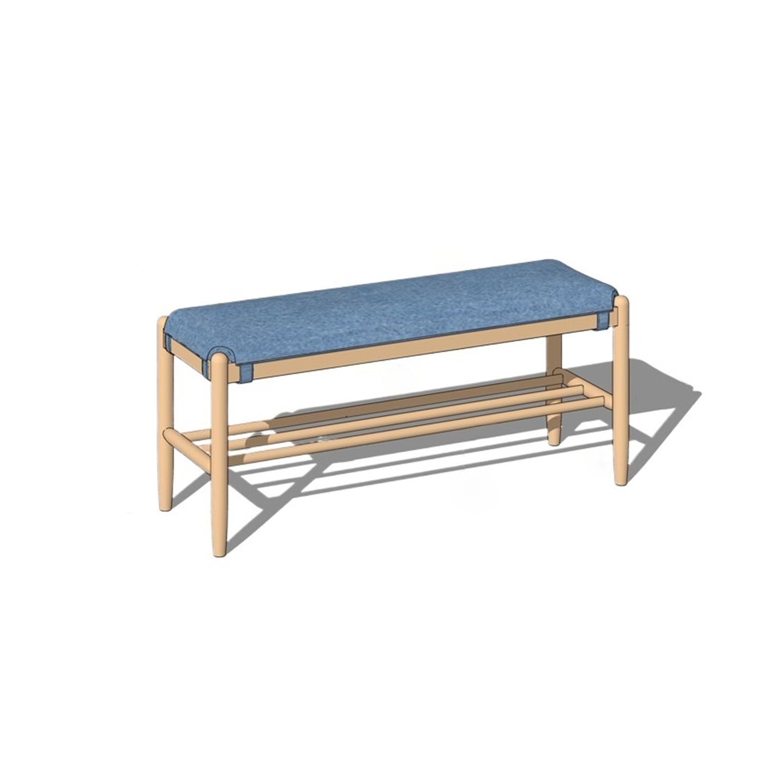 Banc de rangement d'entrée pour organiser les chaussures et se déchausser au salon