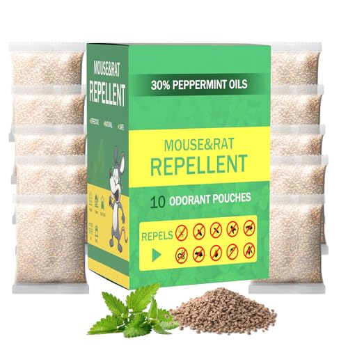 Mouse Repellent Pouches Squirrel Repellent Pouches with Peppermint Oil: Natural Rodent Repellent...