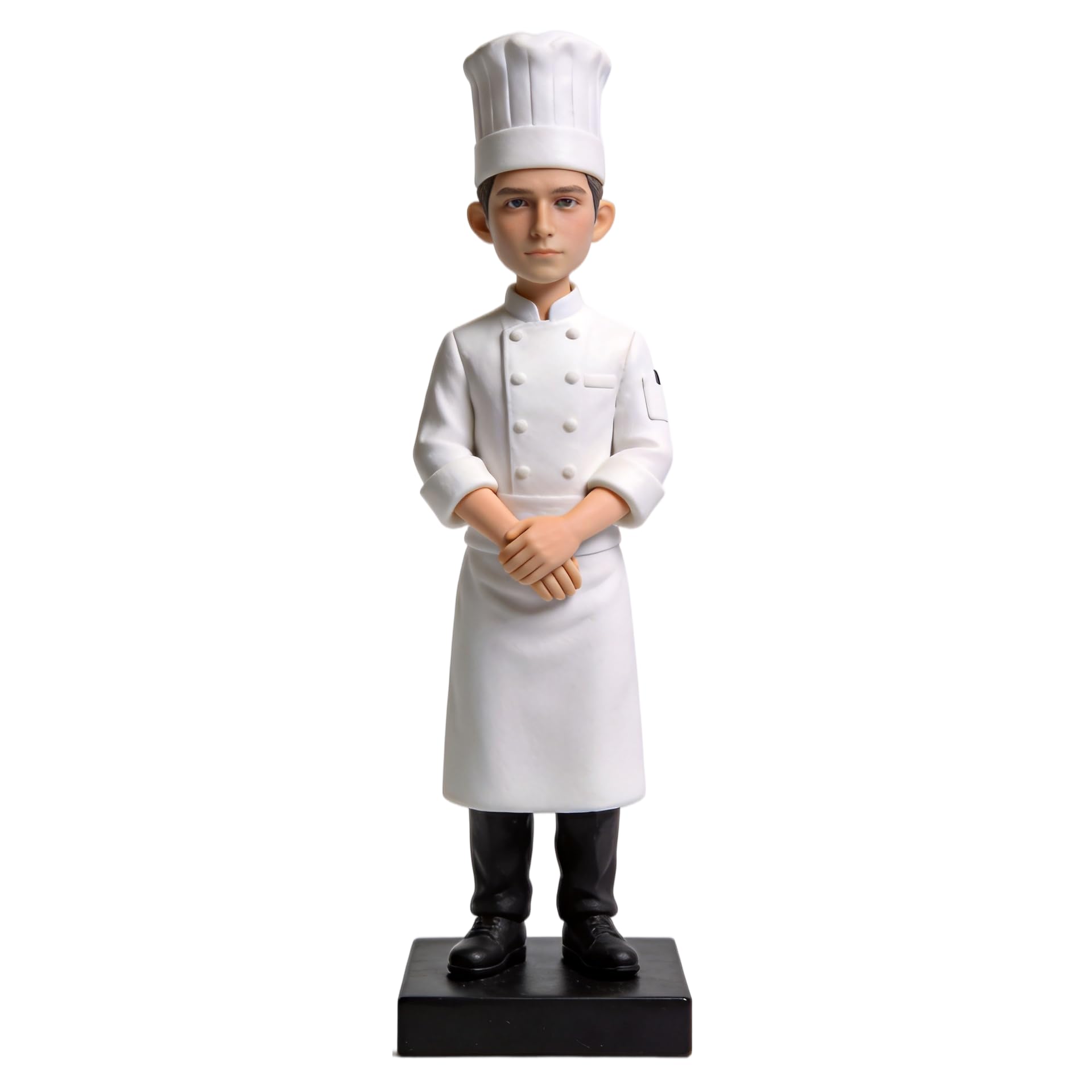 Custom Chef Bobblehead - Figurine 3D en argile polyargile faite à la main à partir de la photo, figurine unique Bobbleheads personnalisée, cadeau pour anniversaire, retraite, décoration de