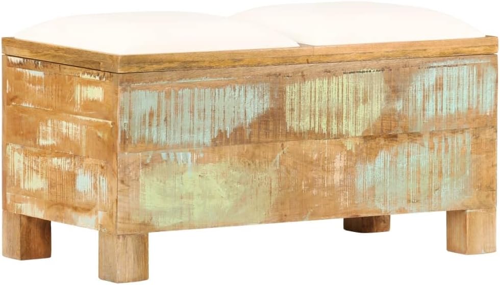 vidaXL Storage Bench Multicolored with Shades of Brown