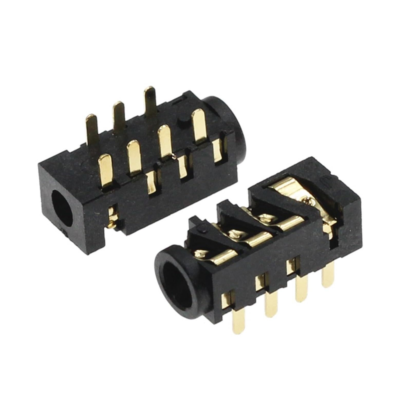 ICXLPMC 10Pcs PJ-393 Gold-Plated 383 Eight-Foot 7 Foot,Section 4 Dip 7Pin 3.5Mm Headphone Jack Jack