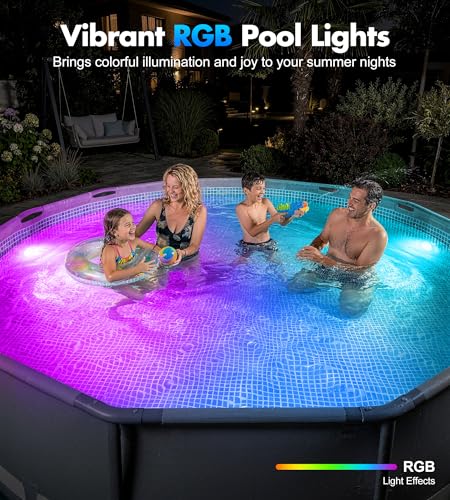 Éclairage piscines aimanté étanche IP68 avec télécommande