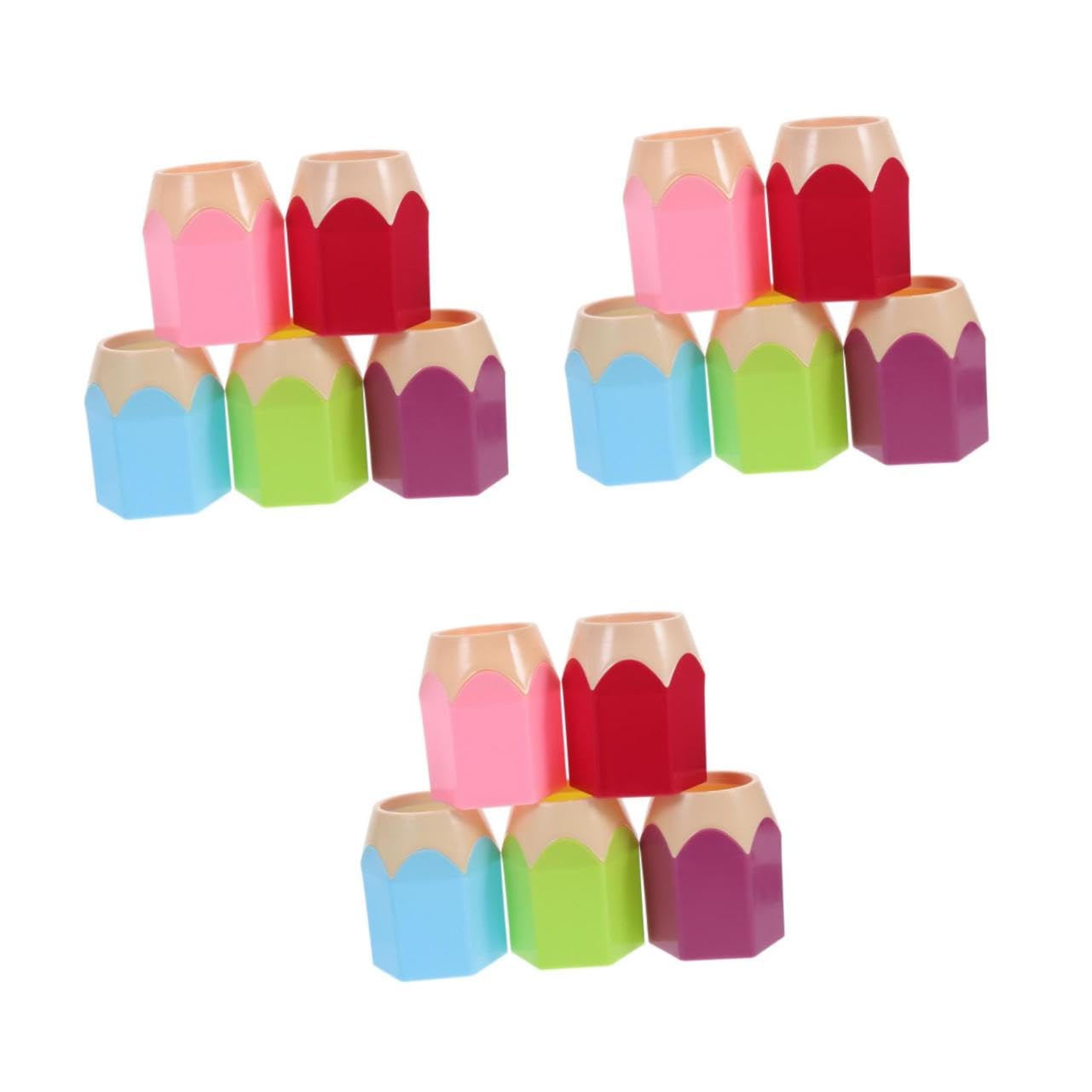 15 Stk. Teiliges Stiftehalter Robustem Bunter Mehrfarb-organizer für Bleistifte Makeup-pinsel und Kosmetik Praktischer Schreibtisch-behälter für Schüler und Künstler Vielseitiger