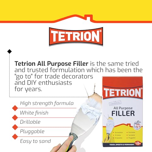 Tetrion Stucco In Polvere Per Tutti Gli Usi 5 Kg - Soluzione Di Riparazione Resistente, Ultra-Liscia E Permanente Per Pareti, Soffitti E Altro - Uso Interno Ed Esterno - 2