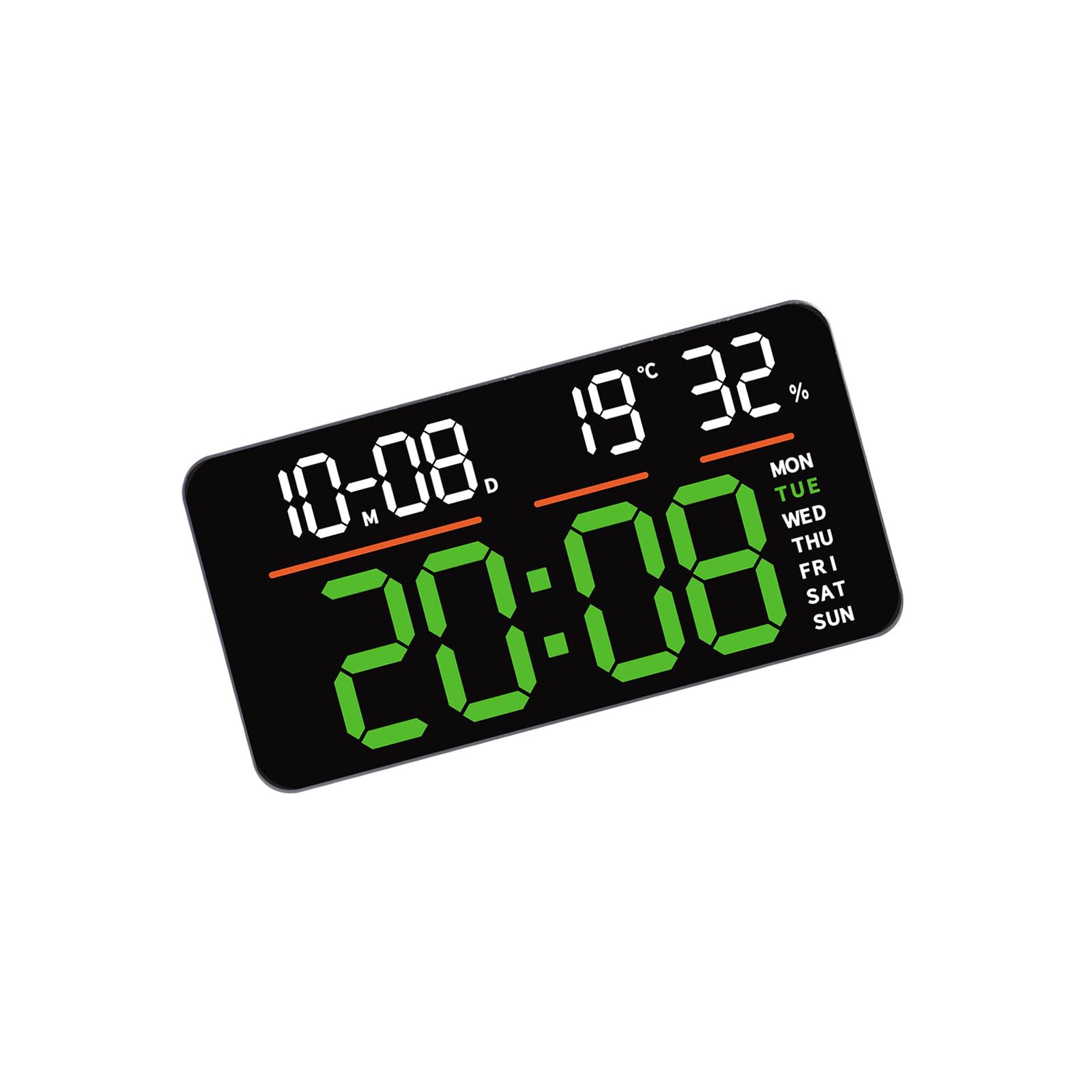 Fini le bruit avec cette horloge contemporaine double alarme et grand nombre LED