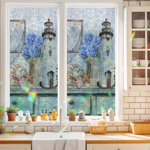 Película decorativa para ventana 19.6"x39.3" efecto vitral miniatura 3
