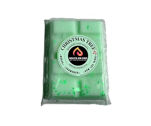 Christmas Tree Wax Melts - Snap Bars - Soy Wax Melts 25g - Highly Scented for Oil Burner - Vegan & Cruelty Free - Soy Wax - Home Fragrance