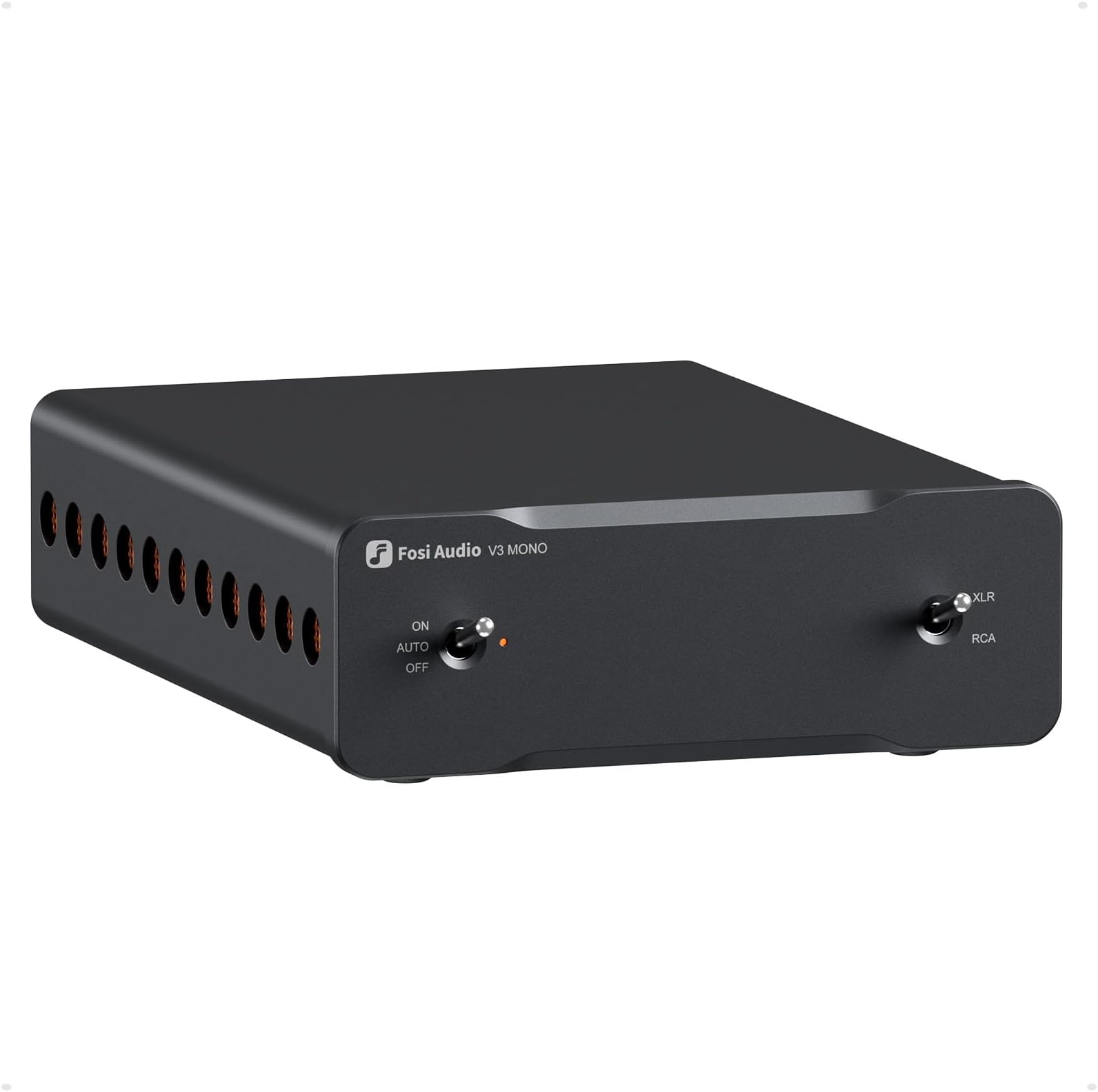 Fosi Audio V3 Mono Power Amplifier for Home Audio Speakers, Mini Monoblock Class D Amp with TPA3255, 240W for HiFi Home Theater AVR Receiver Component, RCA/XLR Balanced Inputs