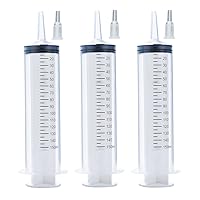 Vista 1 de 3 jeringas grandes de 5.1 fl oz, selladas estériles e individuales, fáciles de usar y limpiar, jeringas de plástico para jardín, líquidos, brillo