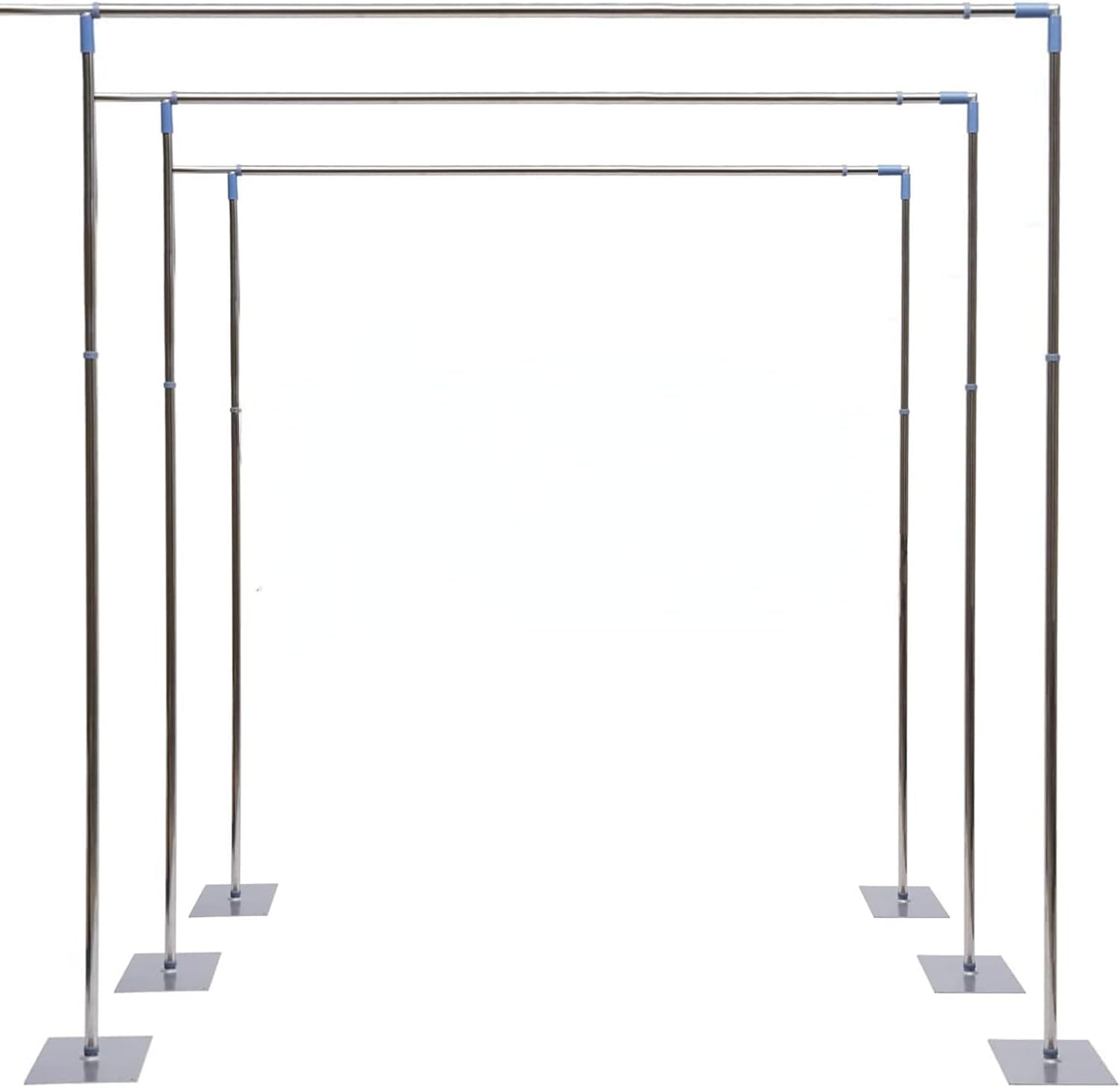 49ft*10ft Adjustable Telescopic Pipe and Drape Backdrop Stand Kit Splitly, Adjustable Photography Background Frame Support Back Drop Stand for Wedding Party Event Studio Decoration Trade Show