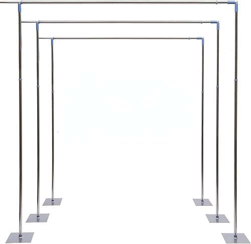49ft*10ft Adjustable Telescopic Pipe Drape Backdrop Stand Stage Decor Frame