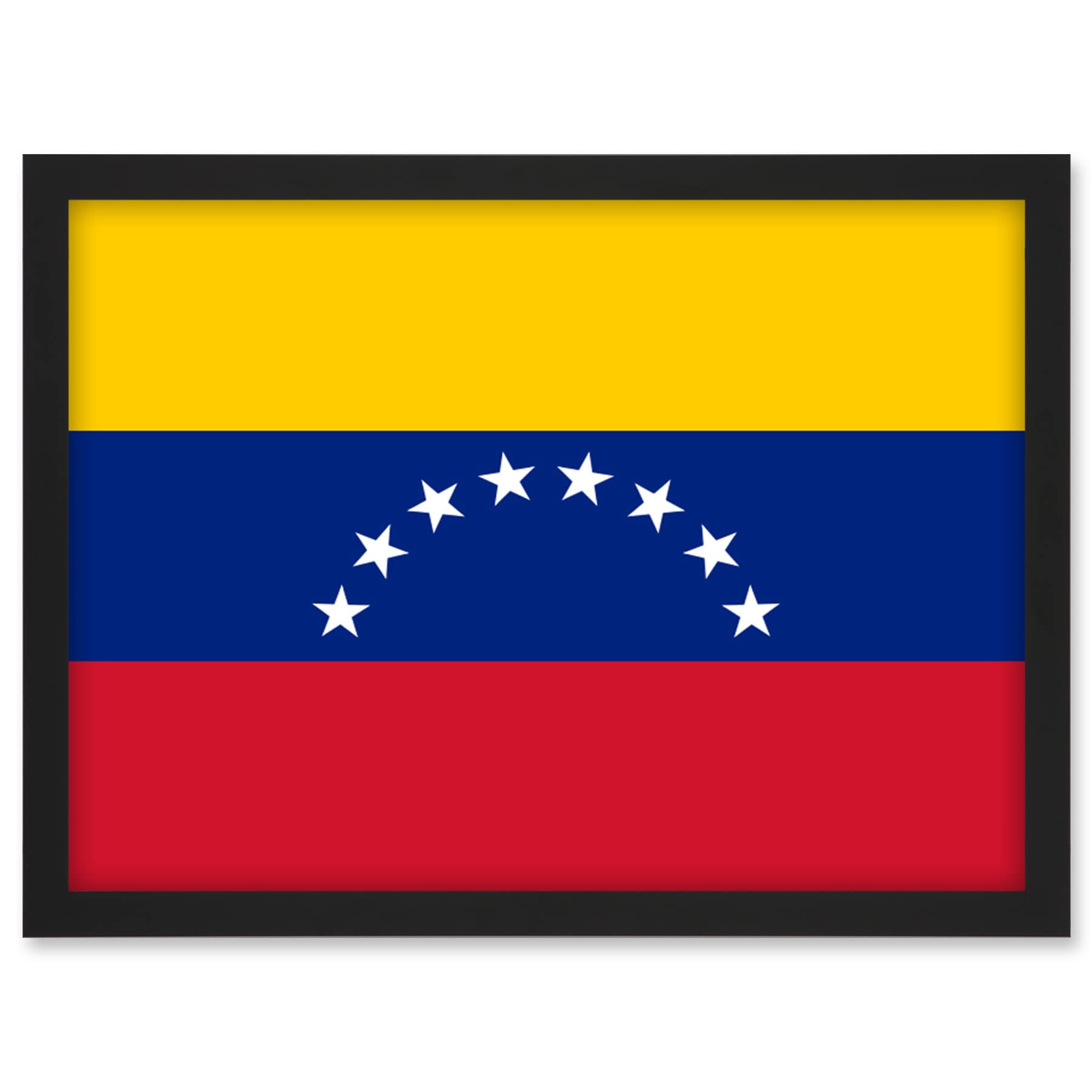 Artery8 Venezuela (Bolivarian Republic of) National Flag Patriotic Vexillology World Flags Country Region Poster Artwork Framed A3 Wall Art Print