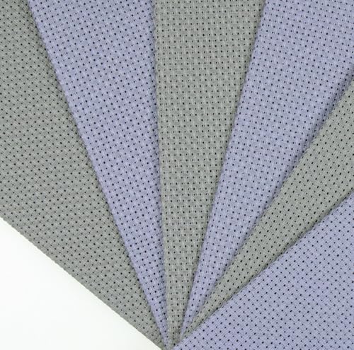 Image of KCS 6 pc of 12 inch x 18 inch(30cmx45cm) 14CT Counted Cotton Aida Cloth Cross Stitch Fabric (Light Steel Grey+Medium Grey)