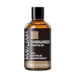 Sandalwood Essential Oil 1.01FL.OZ, MAYJAM Premium Aromatherapy Sandalwood Oil for Diffuser, Candle Making, Home Office Car Yoga Use, 30ML/Bottle