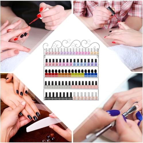 Étagère murale vernis à ongles support rangement multifonctionnel 5 niveaux - 8