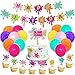 Slime Birthday Party Decorations Kit Slime Theme Party Cupcake Toppers Slime Birthday Banner Slime Queen Cake Topper Colorful Balloons for Art Theme Party Kid Painting birthday Party Supplies