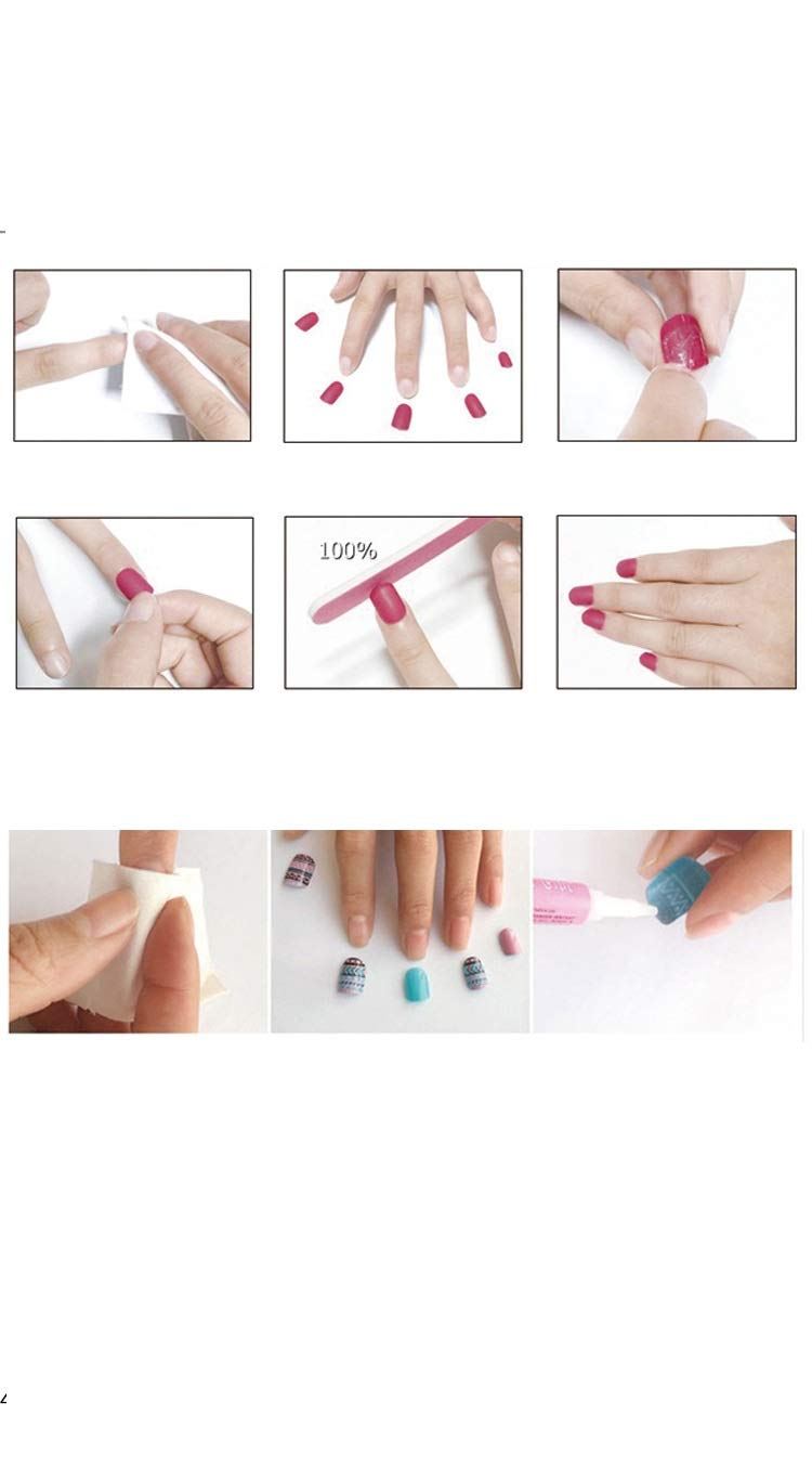Uñas Falsas Tendencia De La Moda Pegamento De Uñas Falso Mezclado Con Pegamento Rojo Largo Y Corto Neto Para Usar Las Uñas Acabadas De Novia