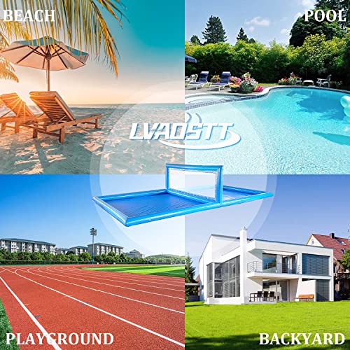 Lvaostt 33Ft Inflatable Volleyball Court Beach Pool Volleyball Net For Backyard Outdoor Training Game With 800W Air Pump, Volleyball Pool/Water Volleyball Field(33 X 16.5 X 6.9Ft) #TOP7