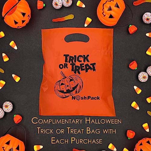 Halloween Marshmallow Candy Variety, 4 Pack Ghost, Monster, Pumpkin and Skull Peep Marshmallow Candies for Trick or Treat Candy, Decorating, 1.5 Ounce, with Trick or Treat Halloween Bag
