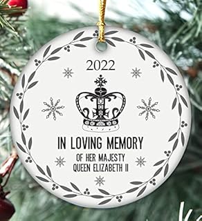 2022 Queen Elizabeth II Bauble, The Queen Memorial Ornament, The Queens Platinum Jubilee, Commemorative Christmas, Remembering Her Majesty (Queen Goodbye)