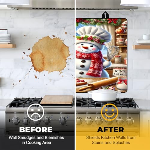 Image of NYZE Christmas Stove Top Cover for Electric Stove,Glass Stove Top Cover,Heat Resistant Glass Cooktop Cover,Stovetop Protector, Kitchen Decor,Dish Drying Mats Cover for Washer Ceramic Top 28.5x20.5 in