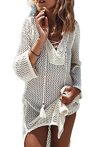 JFan Copricostumi e Parei Donna Top da Spiaggia Sexy Coprispalle Abiti da Bikini Coprispalle
