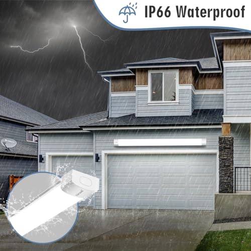Airand Feuchtraumleuchte Led 36W 3600LM 120CM Verknüpfbar Werkstattlampe IP66 Wasserfest Led Röhre Leuchte für Garage Keller Werkstatt Feuchtraum Bad Büro Warenhaus Hobbyraum,Neutralweiß 4000K
