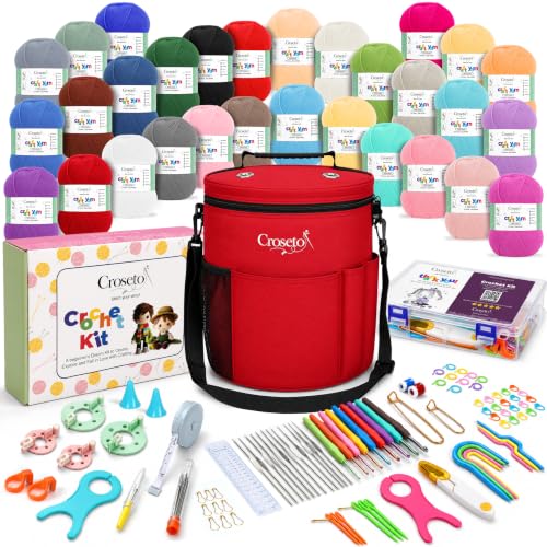 Crochet Kit for Beginners Kids, Adults Complete Kit Start Right Away by CROSETO - Used condition - US$32.18