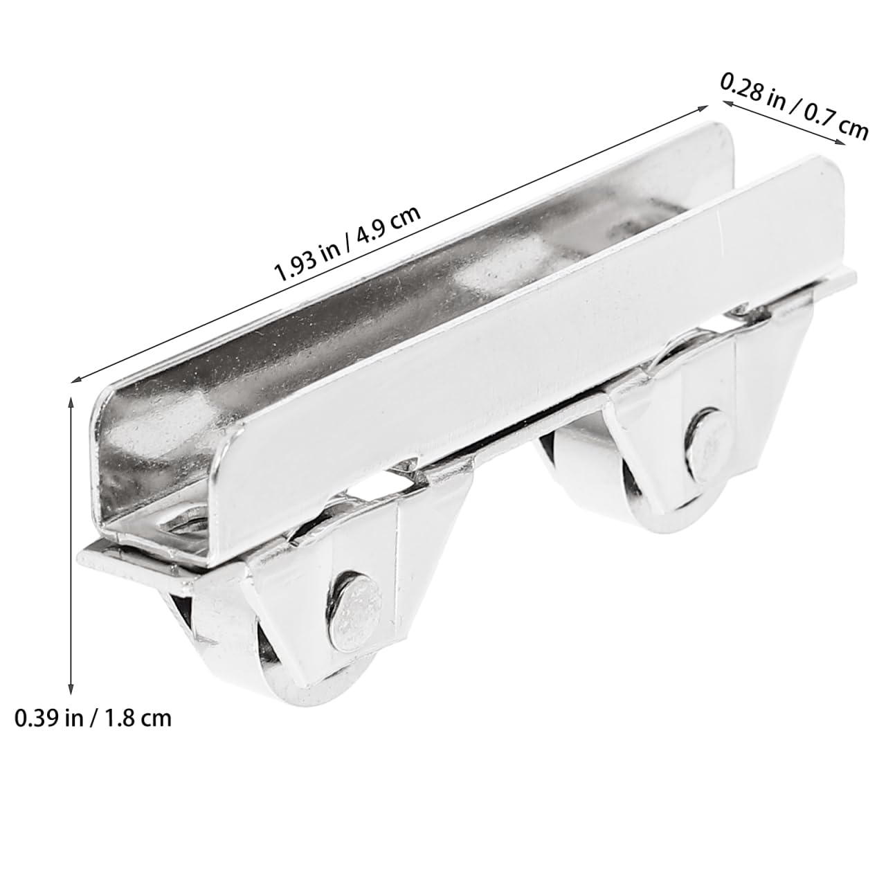 Housoutil 10 unidades de minipuertas correderas para vitrinas de ventana, ruedas de puerta corredera, abrazadera de 7. 0 mm, polea deslizante de acero inoxidable para 5-6 mm de grosor