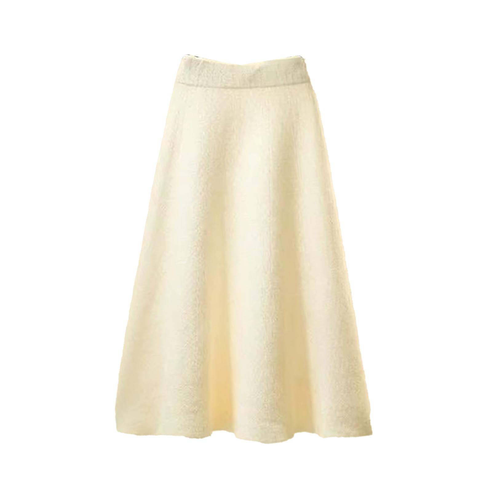 Gonna lunga da donna in maglia, linea ad A,con elastico in vita alta casual