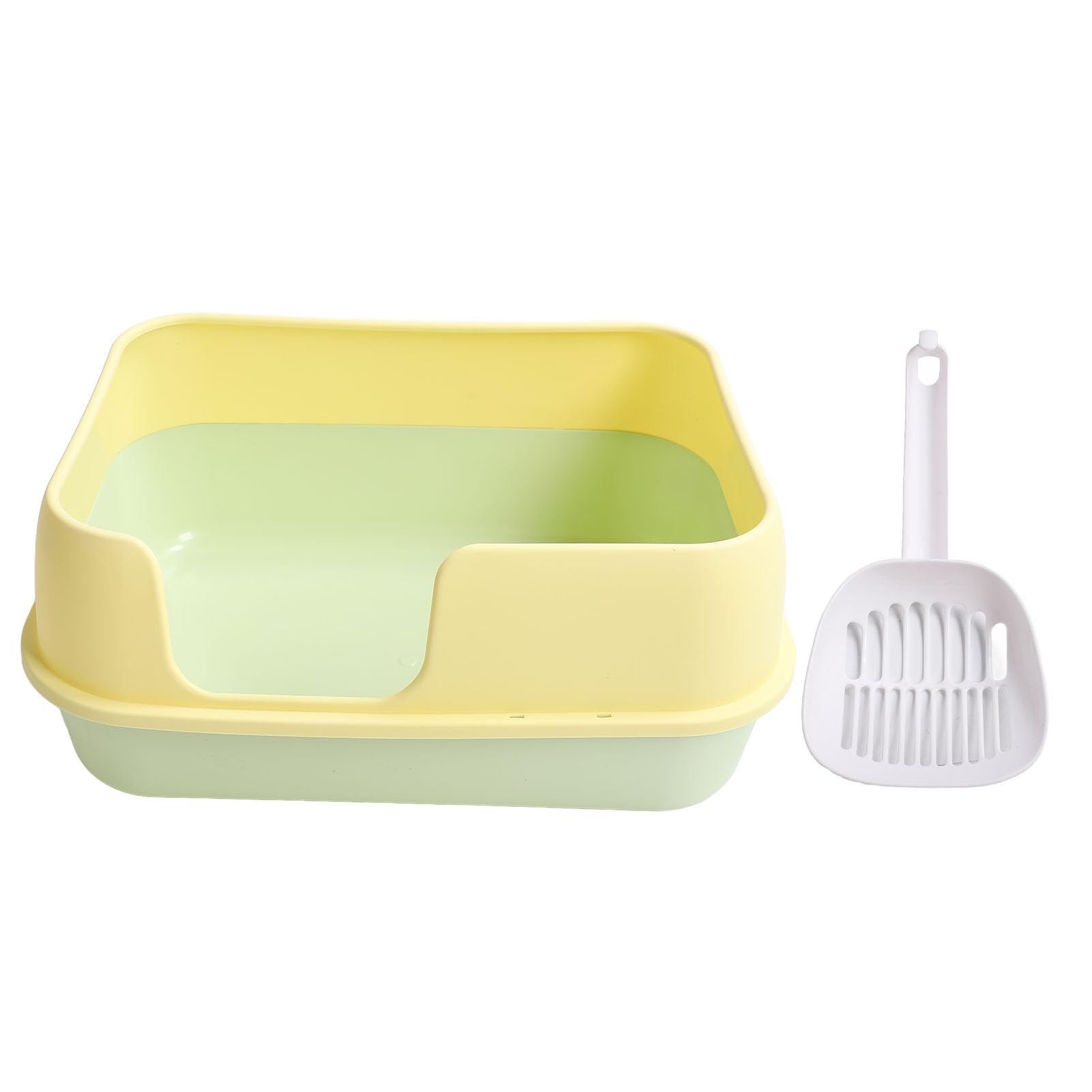 Halbgeschlossene Katzentoilette, Extra Große 23,4 X 17,3 Zoll | Spritzwassergeschütztes Design, Abnehmbares Tablett, Inklusive Schaufel, für Mehrere Katzen, Sicheres, Ungiftiges Material
