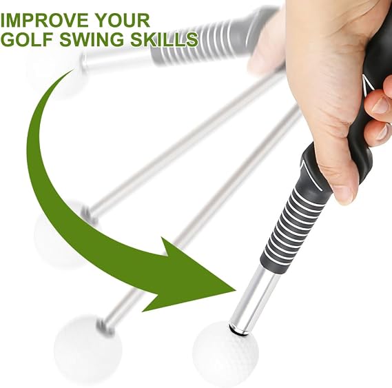 Golf Wing Training Aid, Retractable Golf Training Aids, Telescopic Golf Swing Trainer for Warm-up, Golf Swing Practice Stick for Chipping Hitting Strength, Tempo, Correcting Gesturer Training