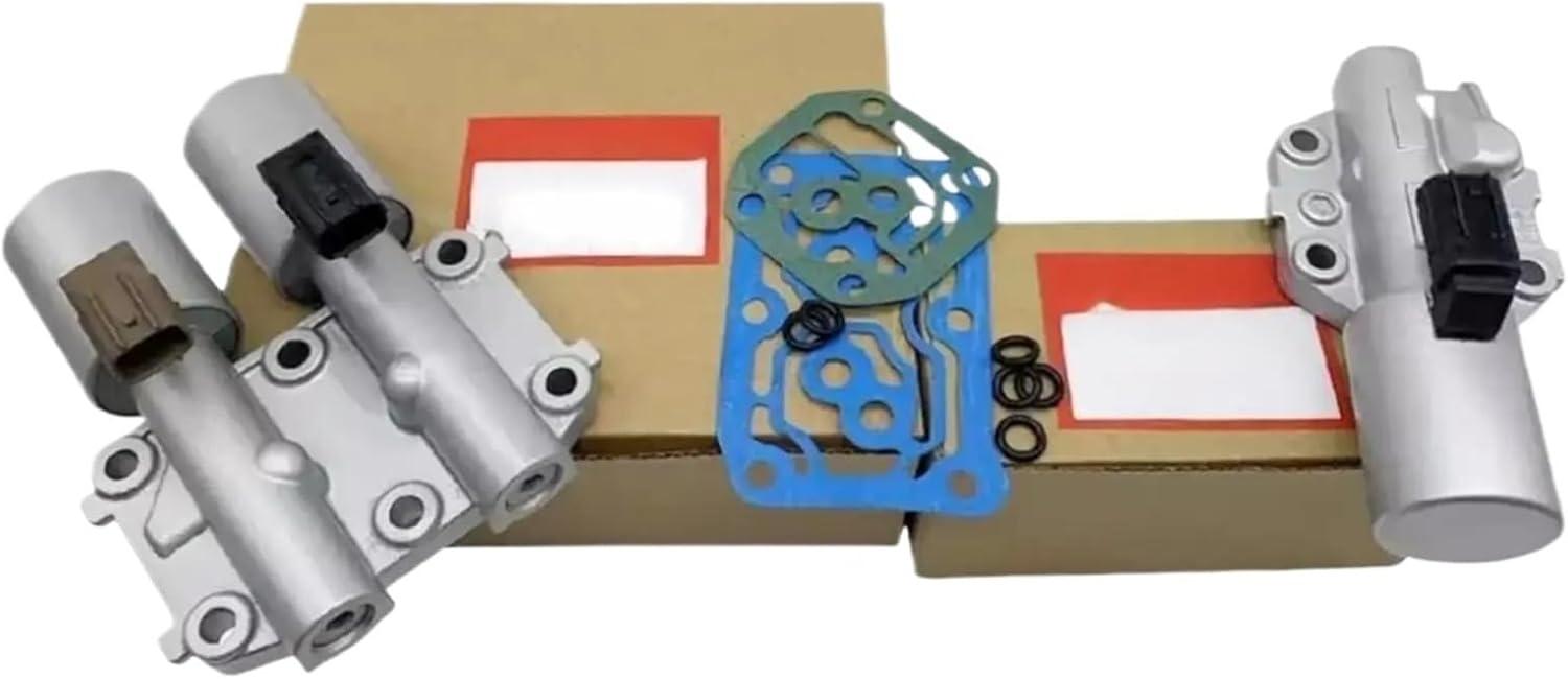 28260-PRP-014 & 28250-RPC-003 Transmission Solenoid Kit Compatible For Honda Accord CR-V Element RSX Acura TSX 4/5AT Replacement