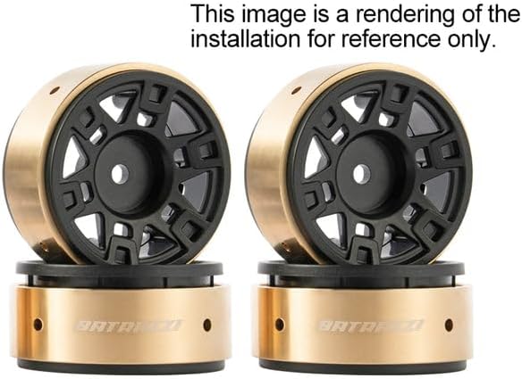 RC Parts RC Crawler Truck Parts: Brass Wheel Weights V2 for 1.9" Aluminum D-Hole Beadlock Wheels (4pcs)