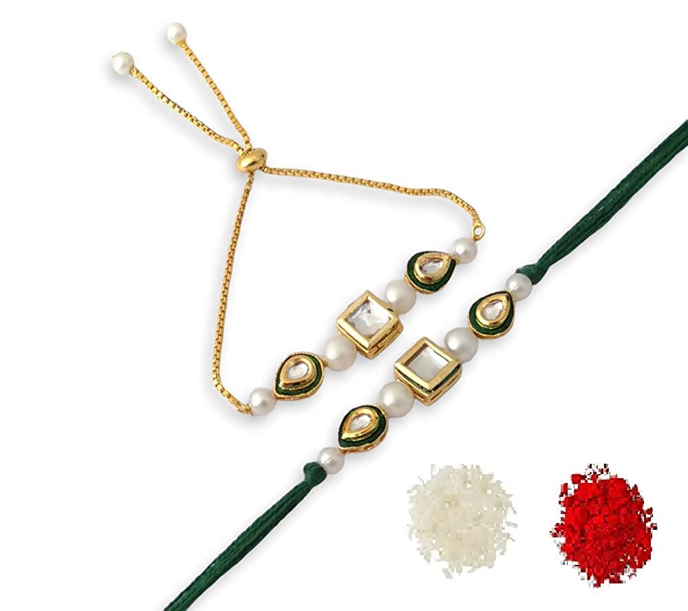 See full amazon price history chart for I Jewels Fancy Traditional Bhaiya Bhabhi Lumba Rakhi Bracelet Combo Set With Roli Chawal & Rakshabandhan Card (R091W-CO) For Men I Jewels Fancy Traditional Bhaiya Bhabhi Lumba Rakhi Bracelet Combo Set With Roli Chawal & Rakshabandhan Card (R091W-CO) For Men (B0B742WZWV) Amazon Price History, Amazon Price Tracker