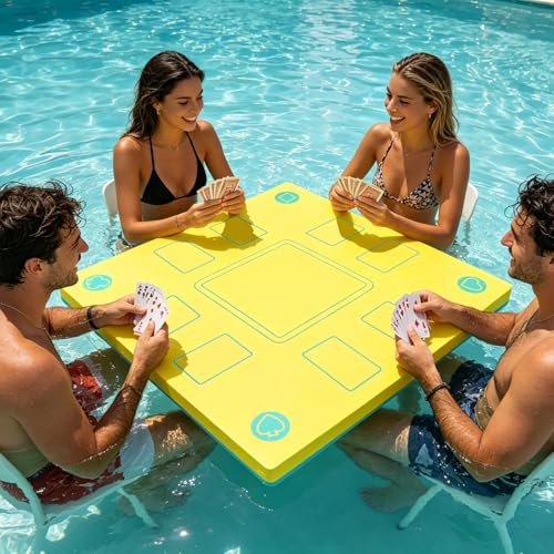 Mesa flotante doble cara para Mahjong y juegos de piscina miniatura 5