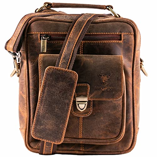 Bolso bandolera de piel auténtica Matador para organizar tus pertenencias con comodidad