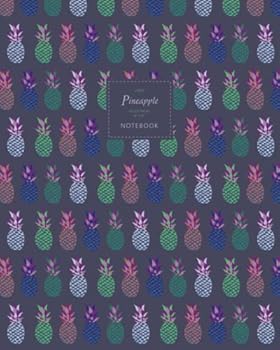 Pineapple Notebook - Ruled Pages - 8x10 - Premium : (Deep Navy Edition) Fun Notebook 192 Ruled/lined Pages (8x10 Inches / 20. 3x25. 4 Cm / Large Jotter)