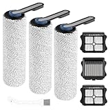 Floor ONE S5 Pro Replacement Roller Brush and Filter Kit for Tineco Floor ONE S5 Blue,Floor One S5 Pro 2 Cordless Wet Dry Vacuum Replacement Parts,3 Roller Brush,3 Filters,1 Cleaner Brushes