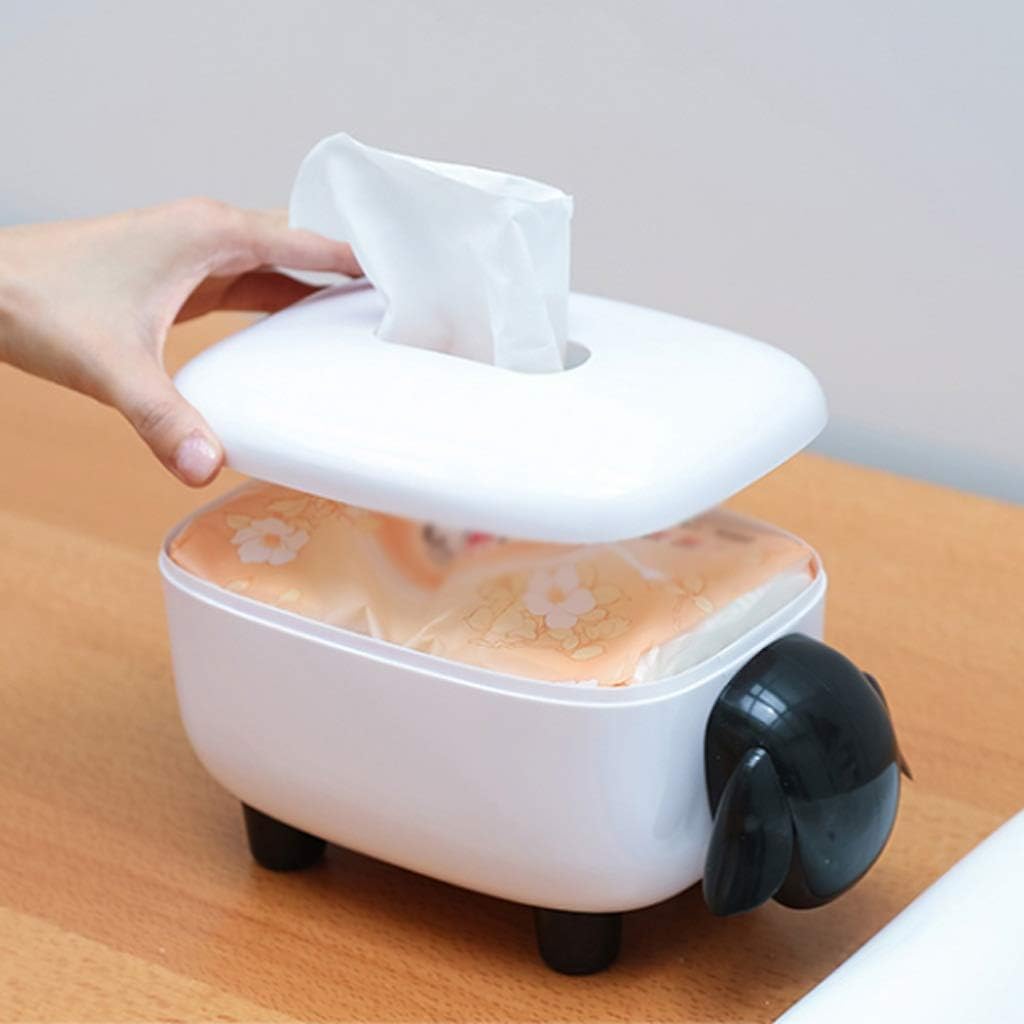 Plastic Disposable Tissue Box Cover and Holder for Bathroom Vanity Countertops