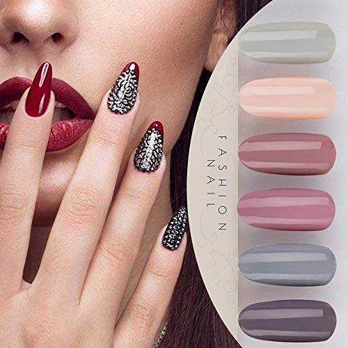 Vishine UV LED Nail Lamp Gel Nail Kit, Upgraded 40W Gel Nail Polish LED UV Light 6 Colors Gel Base Top Coat Professional Nail Art Tools Accessories - Thumbnail 6